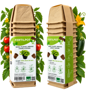 FERTILPOT 8 X 8 CM – POTS CARRÉS PLANTABLES
